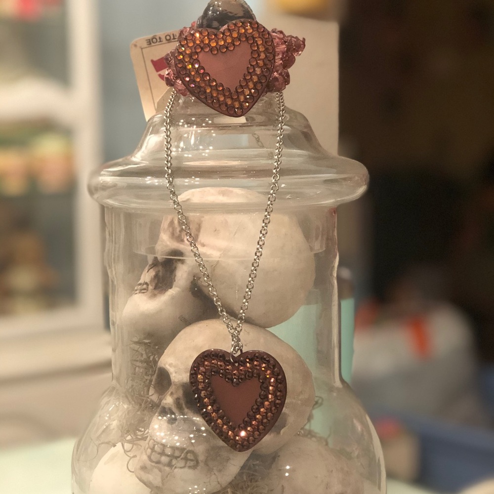 Tarina Tarantino brown heart necklace bracelet